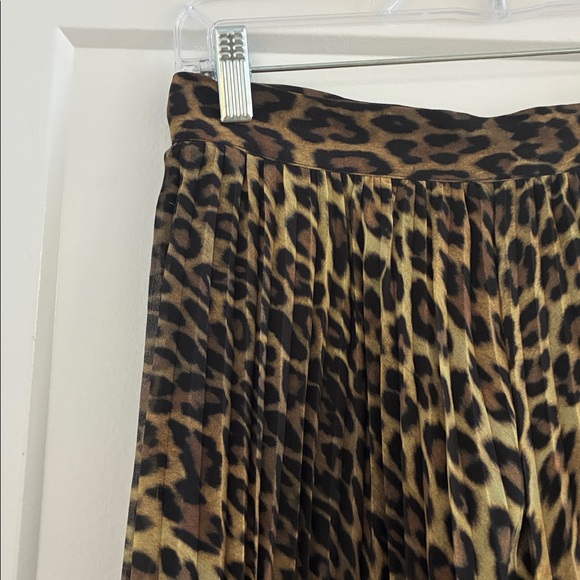 The Kooples Leopard Print Handkerchief Hem Midi Skirt - Brown/Black - Picture 4 of 5